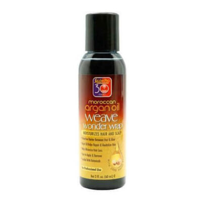 Salon Pro 30 Sec Moroccan Argan Oil Weave Wonder Wrap Black 8 oz