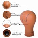 Pre-Marked Polymer Mannequin Wig Head
